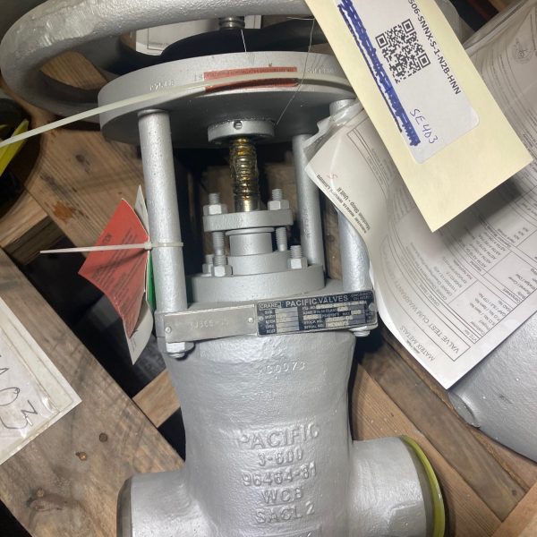Crane Pacific 3" Gate Valve, 600#, WCB, 03-55506-SNNX-S-1-N2B-HNN