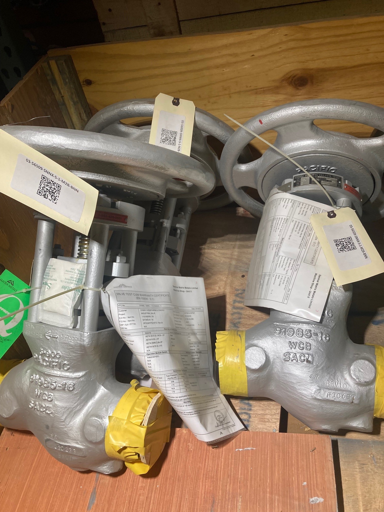 Crane Pacific 3" Globe Valve, 900#, WCB, 03-56509-SNNX-S-1-M2B-BNN