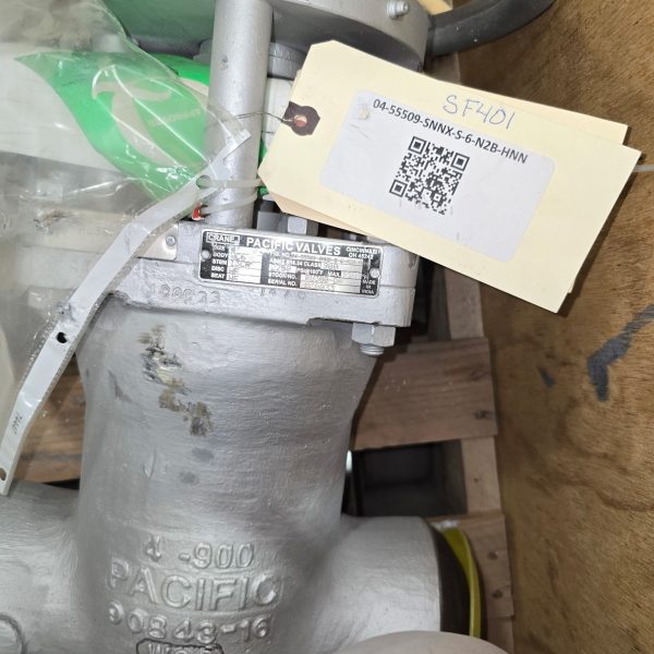 Crane Pacific 4" Gate Valve, 900#, WC6, 04-55509-SNNX-S-6-N2B-HNN